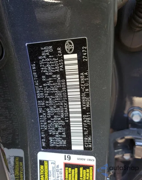 2025 Toyota Camry Xse z USA, uszkodzony, nr VIN 4T1DAACK7SU038060